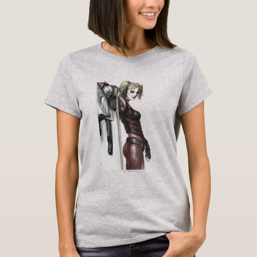 Batman Arkham City | Illustratie Harley Quinn T-shirt (Voorkant)