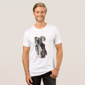 Batman Arkham City | Illustratie Harley Quinn Tri-Blend Shirt (Voorkant volledig)