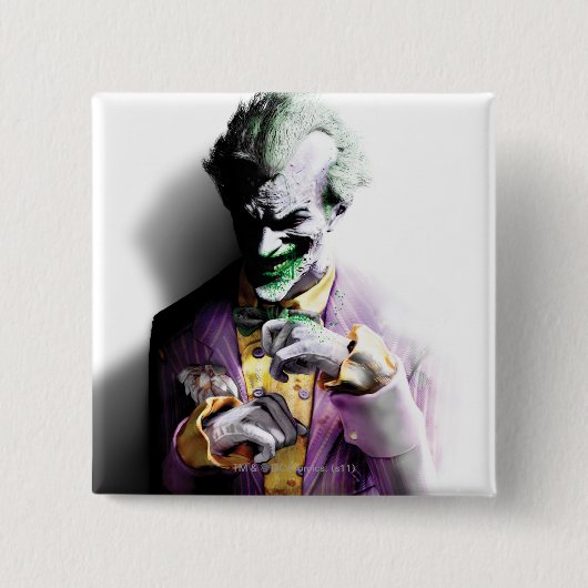 Batman Arkham City | Joker Vierkante Button 5,1 Cm (Voorkant)