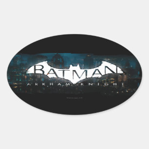 Batman Arkham Knight Gotham Logo Ovale Sticker