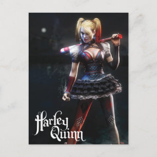 Batman Arkham Knight   Harley Quinn met Bat Briefkaart