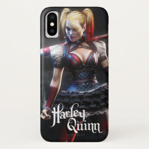 Batman Arkham Knight   Harley Quinn met Bat iPhone X Hoesje