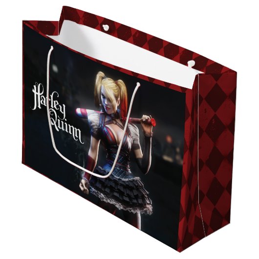 Batman Arkham Knight | Harley Quinn met Bat Large Cadeautasje (Voorkant Gekanteld)