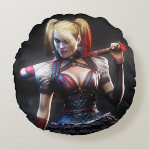 Batman Arkham Knight   Harley Quinn met Bat Rond Kussen