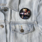 Batman Arkham Knight | Harley Quinn met Bat Ronde Button 5,7 Cm (In situ)