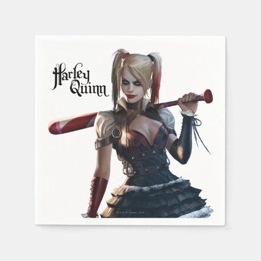 Batman Arkham Knight | Harley Quinn met Bat Servetten (Voorkant)