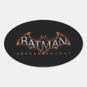 Batman Arkham Knight Logo Ovale Sticker (Voorkant)