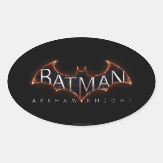 Batman Arkham Knight Logo Ovale Sticker (Voorkant)