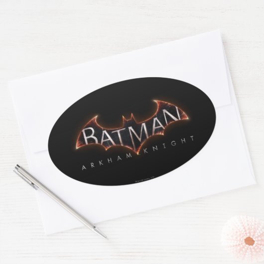 Batman Arkham Knight Logo Ovale Sticker (Envelop)