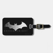 Batman Arkham Knight Pixel Logo Bagagelabel (Voorkant horizontaal)
