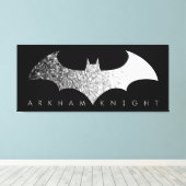 Batman Arkham Knight Pixel Logo Canvas Afdruk (Insitu (Houten vloer))