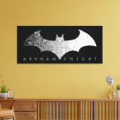 Batman Arkham Knight Pixel Logo Canvas Afdruk (Insitu (Woonkamer))