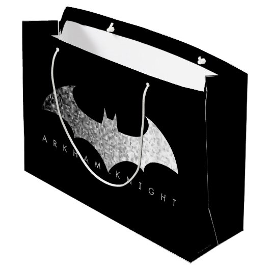 Batman Arkham Knight Pixel Logo Groot Cadeauzakje (Achterkant Gekanteld)