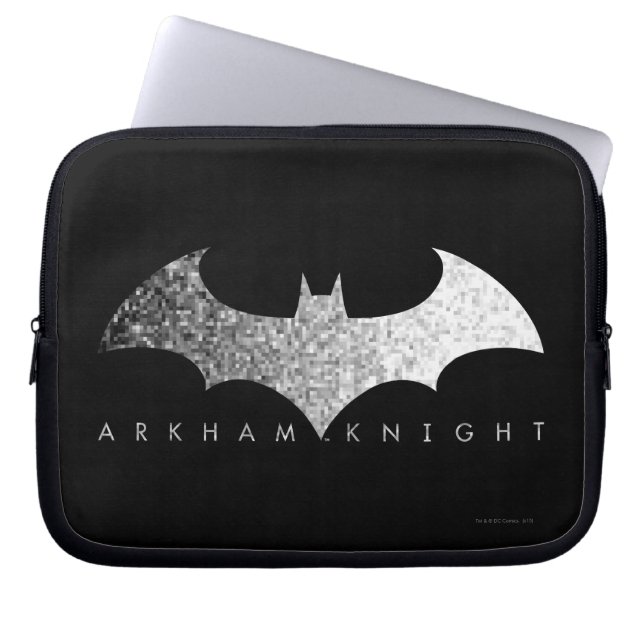 Batman Arkham Knight Pixel Logo Laptop Sleeve (Voorkant)
