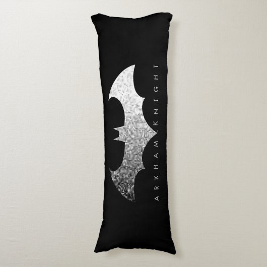 Batman Arkham Knight Pixel Logo Lichaamskussen (Voorkant Verticaal)