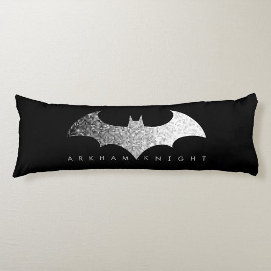 Batman Arkham Knight Pixel Logo Lichaamskussen (Voorkant)