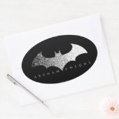 Batman Arkham Knight Pixel Logo Ovale Sticker (Envelop)