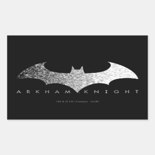 Batman Arkham Knight Pixel Logo Rechthoekige Sticker