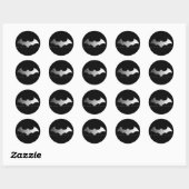 Batman Arkham Knight Pixel Logo Ronde Sticker (Vel)