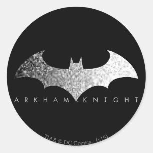 Batman Arkham Knight Pixel Logo Ronde Sticker