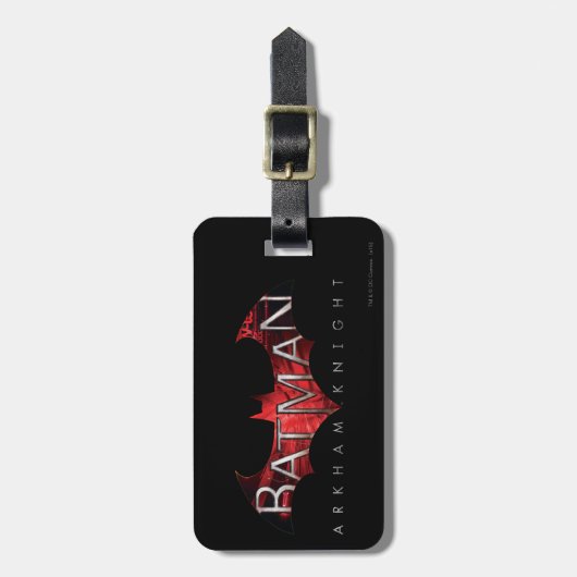 Batman Arkham Knight Red Logo Bagagelabel (Voorkant verticaal)
