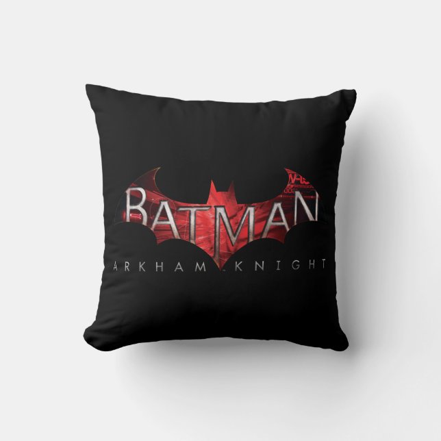Batman Arkham Knight Red Logo Kussen (Voorkant)