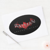 Batman Arkham Knight Red Logo Ovale Sticker (Envelop)