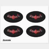 Batman Arkham Knight Red Logo Ovale Sticker (Vel)