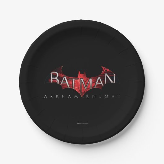 Batman Arkham Knight Red Logo Papieren Bordje (Voorkant)