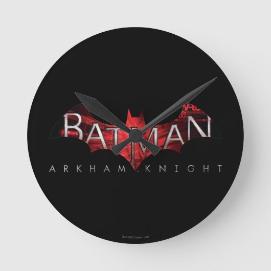 Batman Arkham Knight Red Logo Ronde Klok (Voorkant)