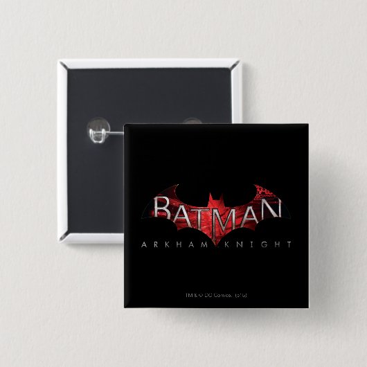 Batman Arkham Knight Red Logo Vierkante Button 5,1 Cm (Voorkant /achterkant)