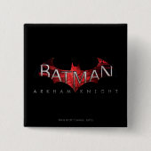 Batman Arkham Knight Red Logo Vierkante Button 5,1 Cm (Voorkant)