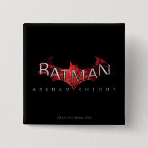 Batman Arkham Knight Red Logo Vierkante Button 5,1 Cm