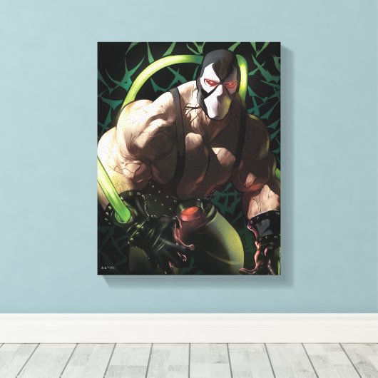 Batman Bane Bat Swarm Illustration Canvas Afdruk (Insitu (Houten vloer))
