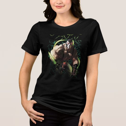 Batman Bane Bat Zwerm Illustratie Tri-Blend Shirt (Voorkant)