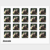 Batman Bane Bat Zwerm Illustratie Vierkante Sticker (Vel)