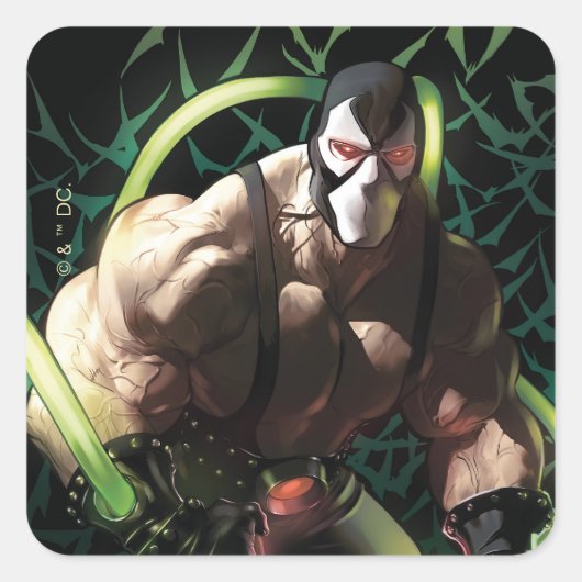 Batman Bane Bat Zwerm Illustratie Vierkante Sticker (Voorkant)