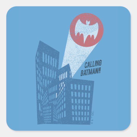 Batman Bat Symbool Grafisch aanroepen Vierkante Sticker (Voorkant)