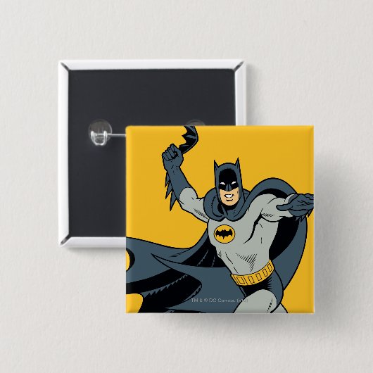 Batman Batarang Vierkante Button 5,1 Cm (Voorkant /achterkant)