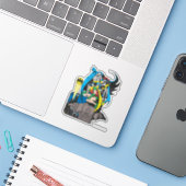 Batman/Batgirl/Robin Sticker (Laptop met iPhone)