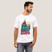 Batman | Batman en Robin Gift gewikkeld in XMas Tr T-shirt (Voorkant volledig)