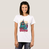 Batman | Batman en Robin Gift gewikkeld in XMas Tr T-shirt (Voorkant volledig)