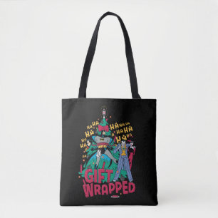 Batman Batman en Robin Gift gewikkeld in XMas Tr Tote Bag
