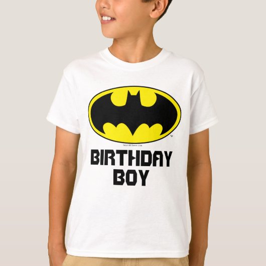 Batman | Birthday Boy - Naam & Leeftijd T-shirt (Voorkant)