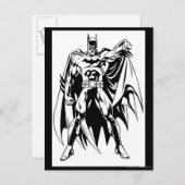 Batman Black en White Front Briefkaart (Voorkant / Achterkant)