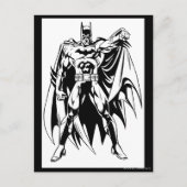 Batman Black en White Front Briefkaart (Voorkant)