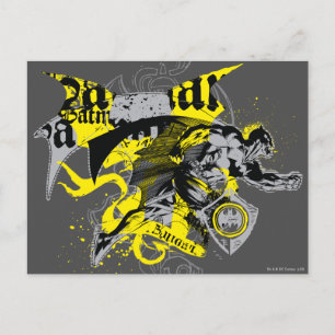 Batman Black en Yellow Collage Briefkaart
