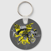 Batman Black en Yellow Collage Sleutelhanger (Voorkant)