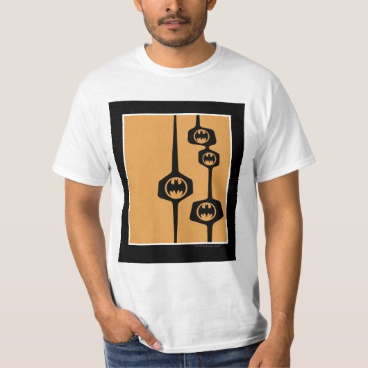 Batman Black Oranje Lijst T-shirt (Voorkant)