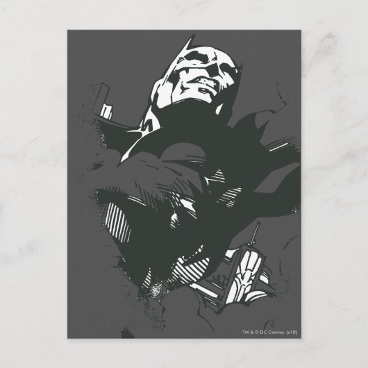 Batman Black & White Graffiti Stencil Briefkaart (Voorkant)